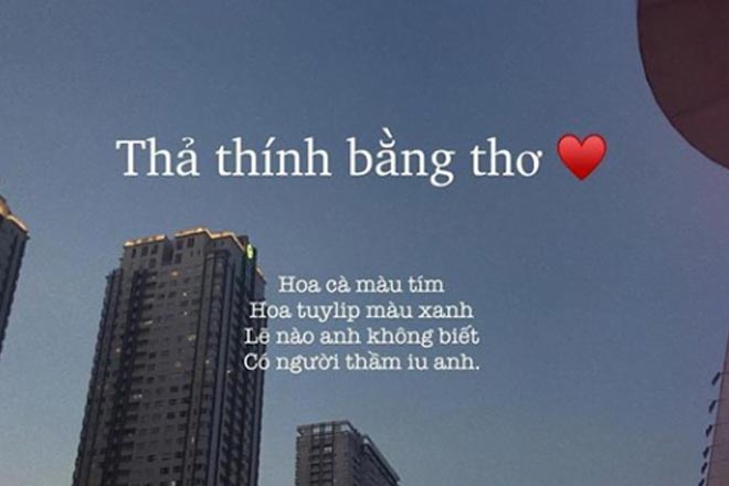 Stt thả thính crush bằng thơ lục bát cực hay, hài hước bá đạo