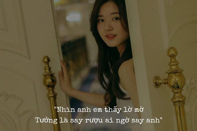 stt thả thính crush bằng thơ bá đạo